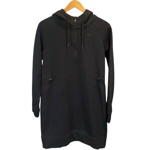 Gymshark Slim Fit Black Hooded Dress Womens Size Medium Athletic Athleisure